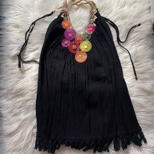 Halter Top with Metallic Detail